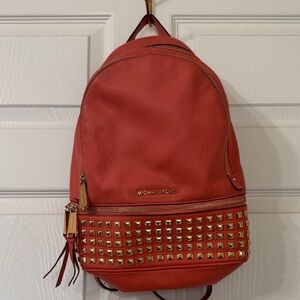 Michael Kors Coral Studded Backpack